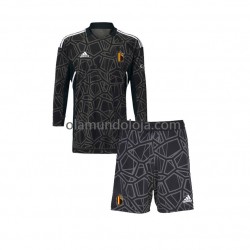 Camisola Bélgica Guarda-redes Criança Equipamento Primeiro Copa do Mundo 2022 Manga Comprida